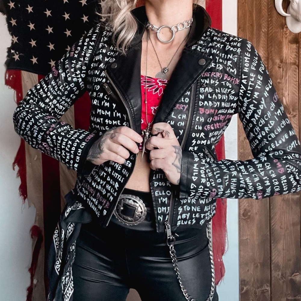 Cherry Bomb Vegan Leather Jacket